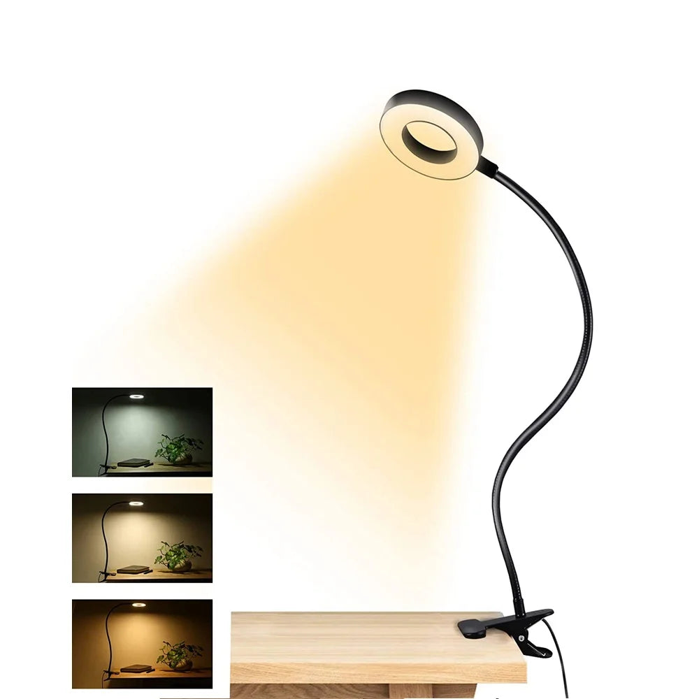 Lampe de Bureau LED 48 LEDs Flexible avec Pinces