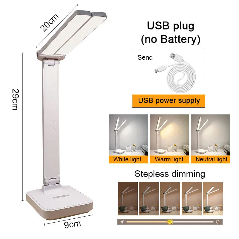 Lampe de Bureau USB Rechargeable Dimmable
