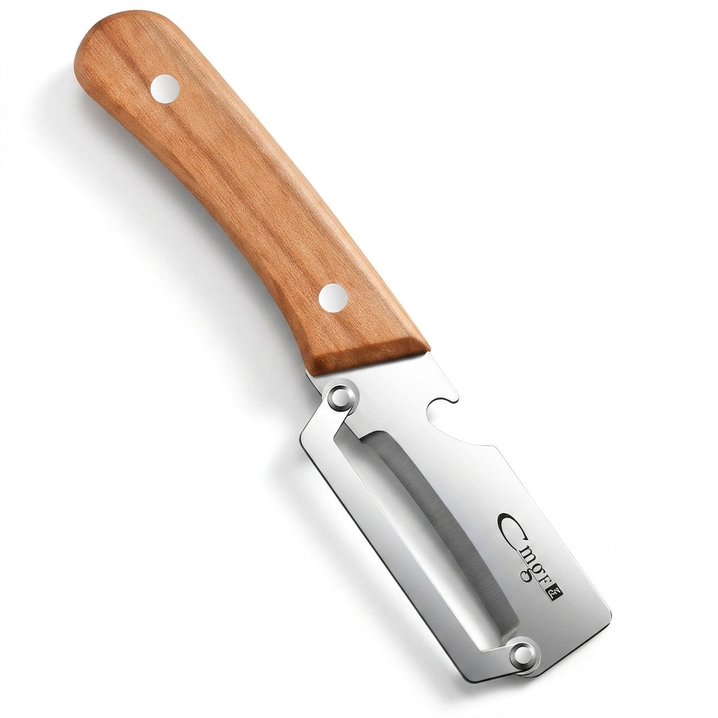Éplucheur Inox à Poignée en Bois Ergonomique — vue 9