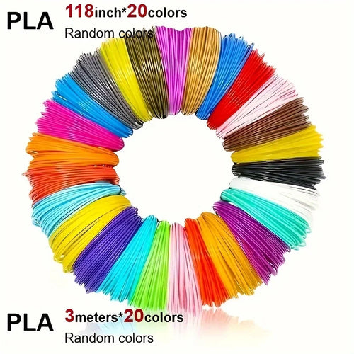 Set de 20 Stylos 3D Colorés pour Dessin Artisanal