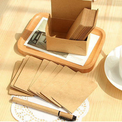 100 Cartes Blanches Visite & Messages 5,3 x 9 cm