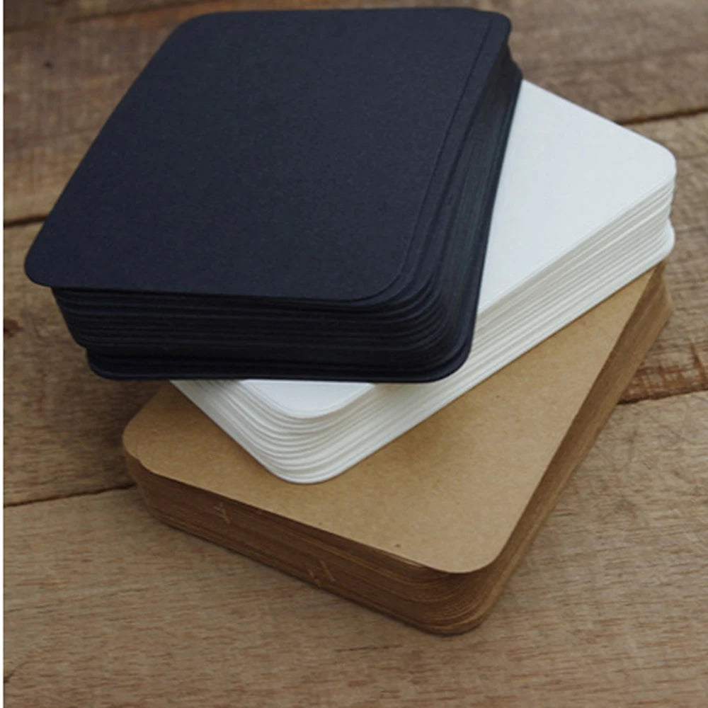 100 Cartes Blanches Visite & Messages 5,3 x 9 cm — vue 4