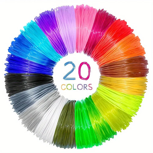 Set de 20 Stylos 3D Colorés pour Dessin Artisanal