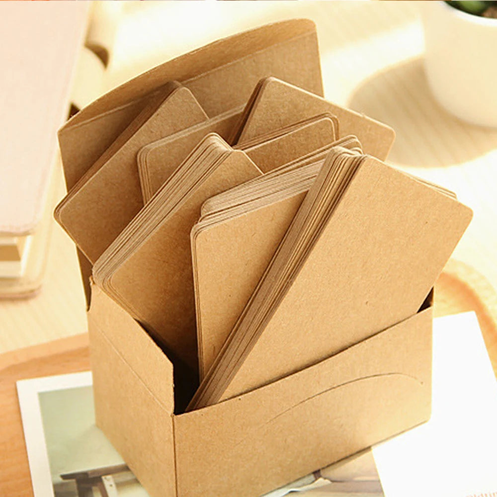 100 Cartes Blanches Visite & Messages 5,3 x 9 cm — vue 5