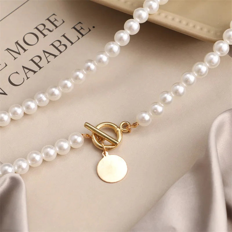 Collier Choker Perles Mariage Vintage Femme