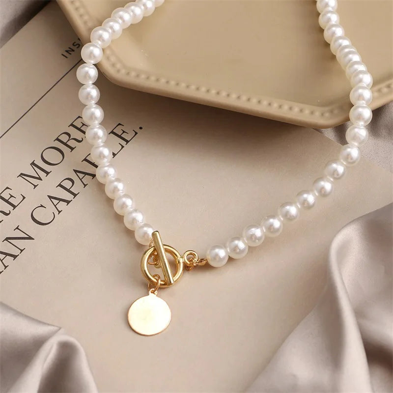 Collier Choker Perles Mariage Vintage Femme