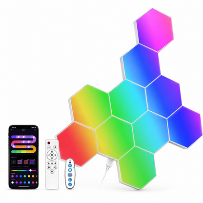 Lampe Murale Hexagonale RGB Smart Changement de Couleur