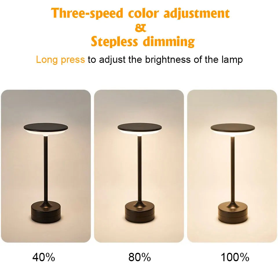 Lampe de Table LED Rechargeable avec Capteur Tactile