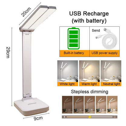 Lampe de Bureau USB Rechargeable Dimmable