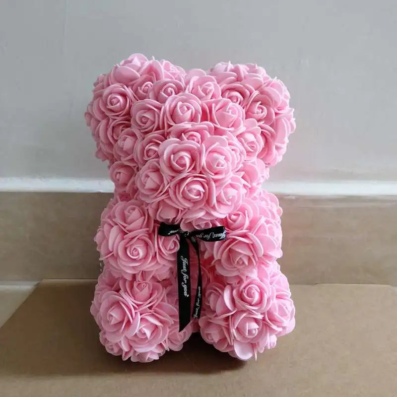 Ours en Rose Éternelle 25 cm Cadeau Romantique — vue 7