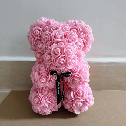 Ours en Rose Éternelle 25 cm Cadeau Romantique — vue 7