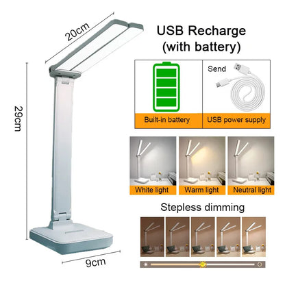 Lampe de Bureau USB Rechargeable Dimmable