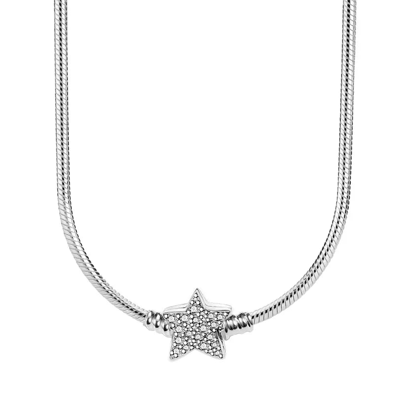 Collier Chaine Serpent Argent 45-60CM Bijoux DIY