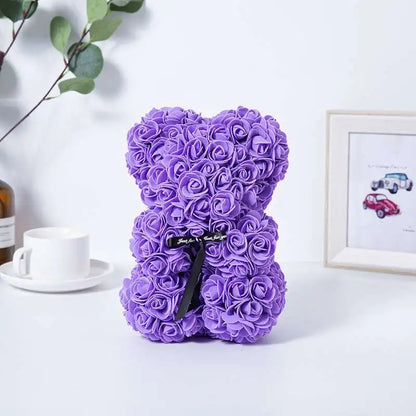 Ours en Rose Éternelle 25 cm Cadeau Romantique — vue 11