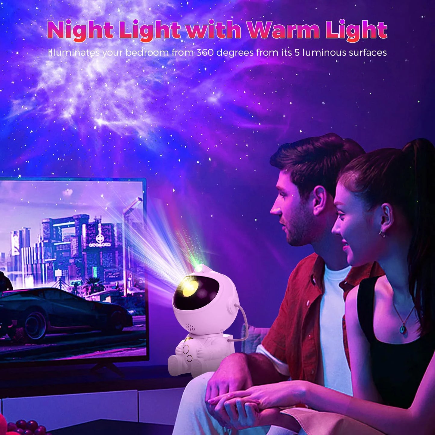 Projecteur LED Astronaute Galaxie & Étoiles — vue 5
