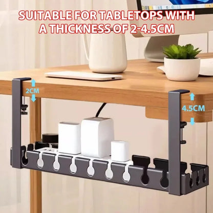 Support de Câbles Bureau Sous Table Sans Perçage