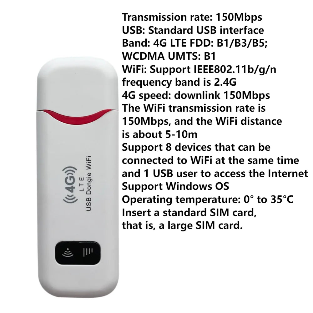 Routeur WIFI Mobile 4G/5G Portable avec Modem MiFi