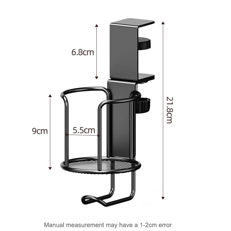 Support de Tasse de Bureau 2 en 1 sans Perçage