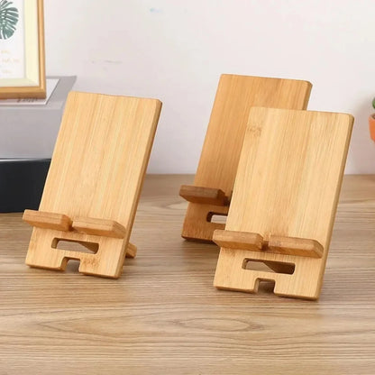 Support Telephone Bureau en Bambou Pratique