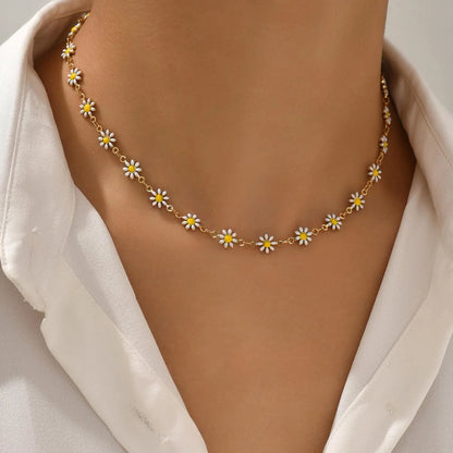 Collier Fleurs Charmantes Pour Femmes