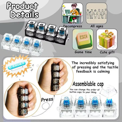 Porte-Clé Clavier Lumineux Anti-Stress LED