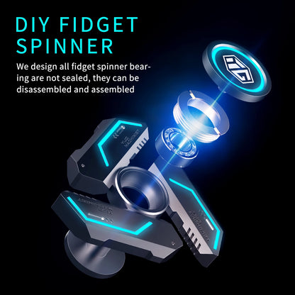 Spinner Fidget Lumineux Métal Anti-Stress — vue 3