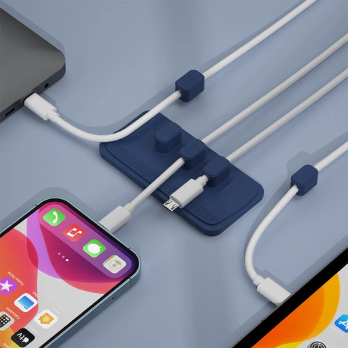 Support de Câble Magnétique en Silicone pour Bureau