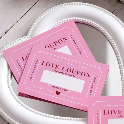Cartes à Gratter Coupons d'Amour pour Saint-Valentin