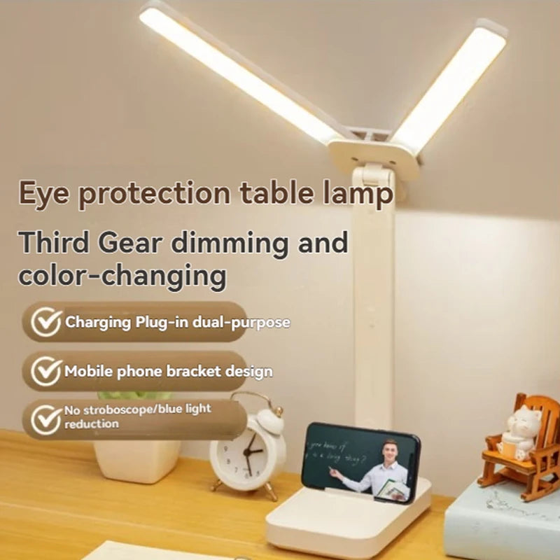 Lampe de Bureau LED Double Tete Rechargeable