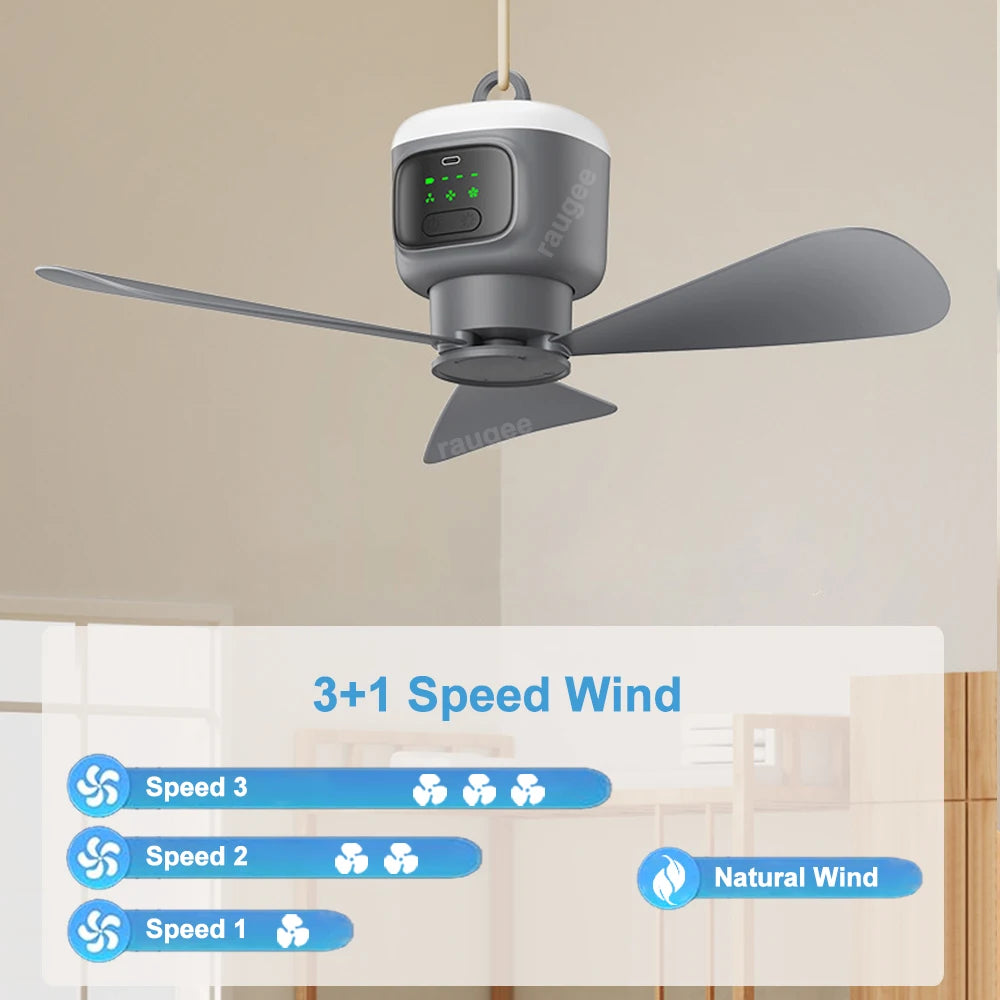 Ventilateur Portable 12000mAh avec Lumière LED — vue 5