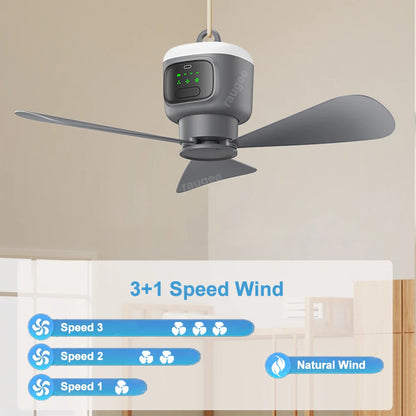 Ventilateur Portable 12000mAh avec Lumière LED — vue 5
