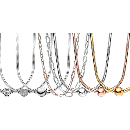 Collier Chaine Serpent Argent 45-60CM Bijoux DIY
