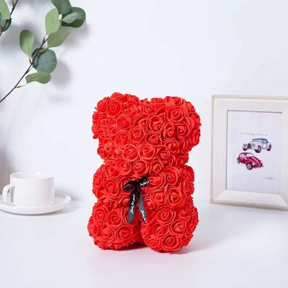 Ours en Rose Éternelle 25 cm Cadeau Romantique — vue 5