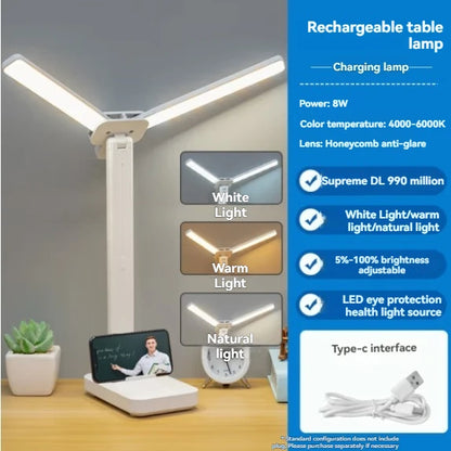 Lampe de Bureau LED Double Tete Rechargeable