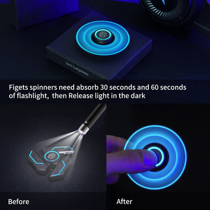 Spinner Fidget Lumineux Métal Anti-Stress — vue 4