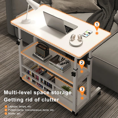 Bureau Mobile Ajustable à Hauteur Portable avec Roues