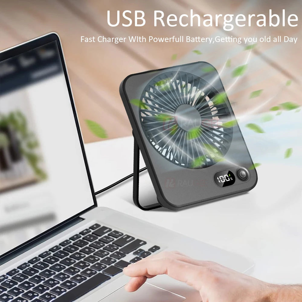 Mini Ventilateur Portable USB Pliable 5 Vitesses — vue 4