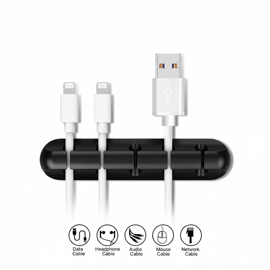 Set Organisateur de Câbles USB Silicone