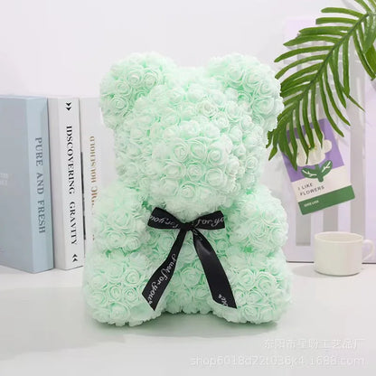 Ours en Rose Éternelle 25 cm Cadeau Romantique — vue 3