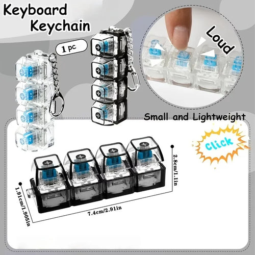 Porte-Clé Clavier Lumineux Anti-Stress LED