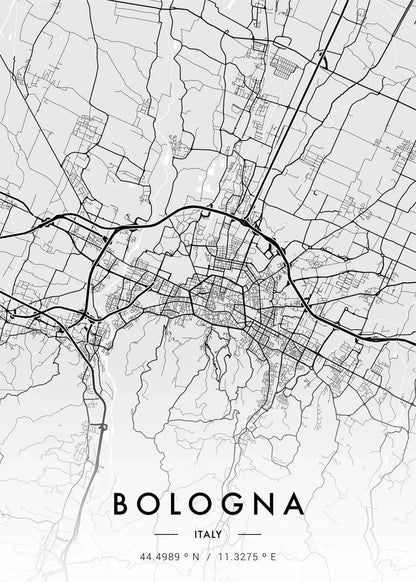 Poster Carte Ville Noir et Blanc Paris New York
