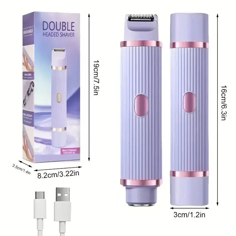 Rasoir Electrique 2 en 1 Femme - Sourcils, Visage, Jambes