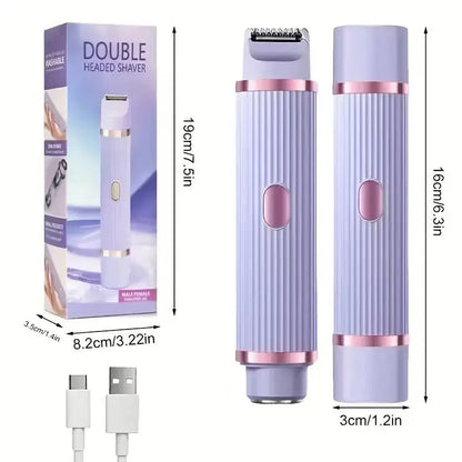 Rasoir Electrique 2 en 1 Femme - Sourcils, Visage, Jambes