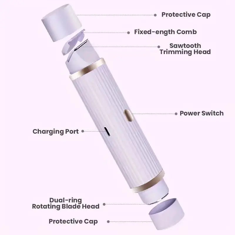 Rasoir Electrique 2 en 1 Femme - Sourcils, Visage, Jambes