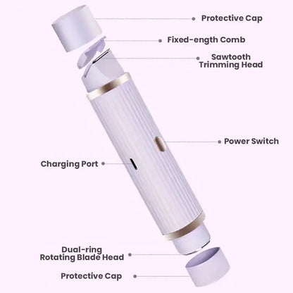 Rasoir Electrique 2 en 1 Femme - Sourcils, Visage, Jambes