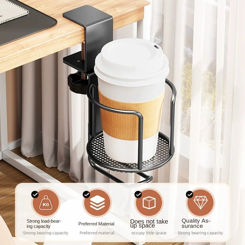 Support de Tasse de Bureau 2 en 1 sans Perçage