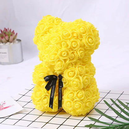 Ours en Rose Éternelle 25 cm Cadeau Romantique — vue 13
