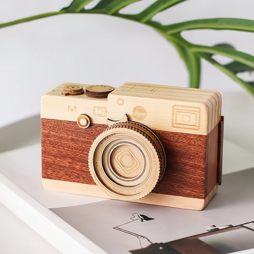 Porte-Crayon en Bois Forme Appareil Photo — vue 4