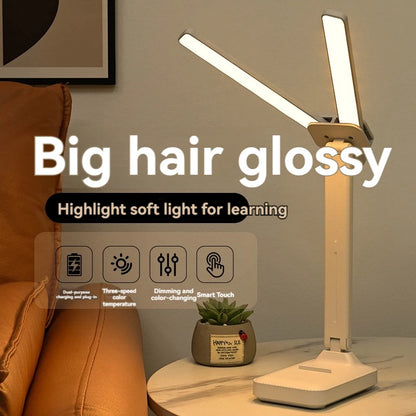 Lampe de Bureau LED Double Tete Rechargeable