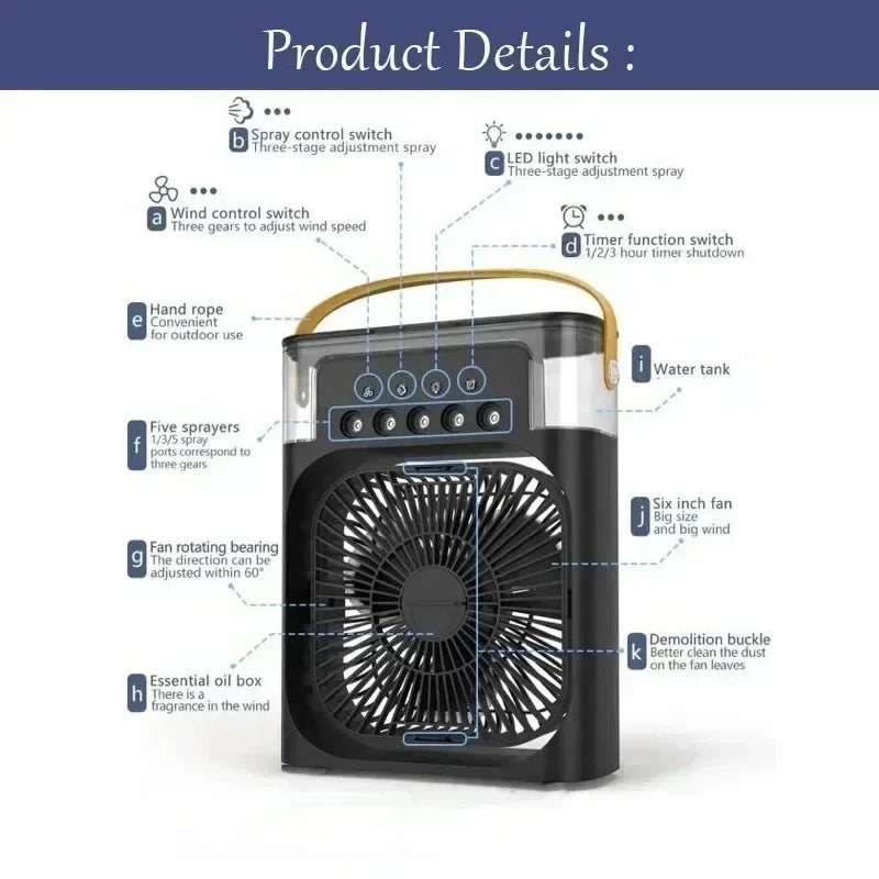 Ventilateur Climatiseur Humidificateur 3-en-1 — vue 5